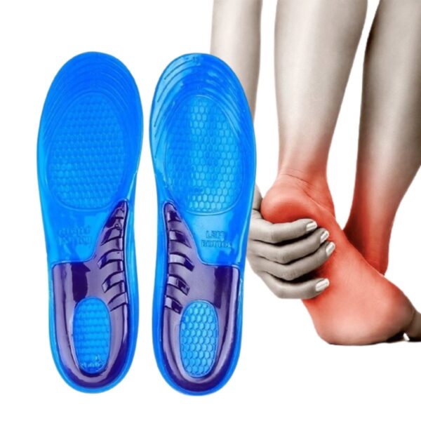 Par De Palmilha Silicone Gel Ortopédica Anti Impacto