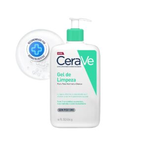 CeraVe, Gel de Limpeza Facial para pele oleosa, com Ácido Hialurônico e Niacinamida