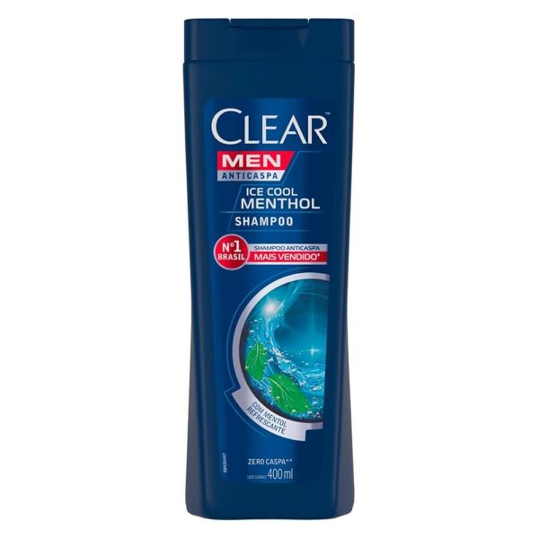 Clear Shampoo Men Anticaspa Ice Cool Menthol 400Ml