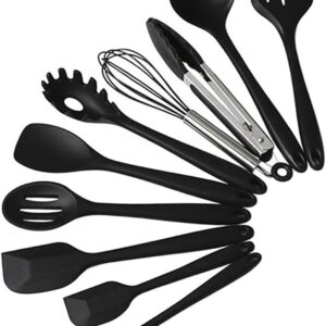 Conjunto Kit De Utensílios De Cozinha 10 Peças Silicone Inox