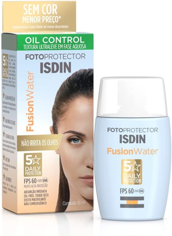 ISDIN Protetor Solar Facial Fusion Water 5 Stars FPS 60 - 30ml