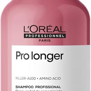 L'Oréal Professionnel Shampoo Pro Longer, Reduz a Quebra e a Aparência de Pontas Duplas, Adiciona Volume e Brilho, Para cabelos finos e com afinamento, 300ml