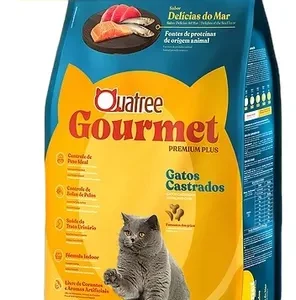 Quatree Premium ração gatos castrados delicias do mar gourmet 10.1kg