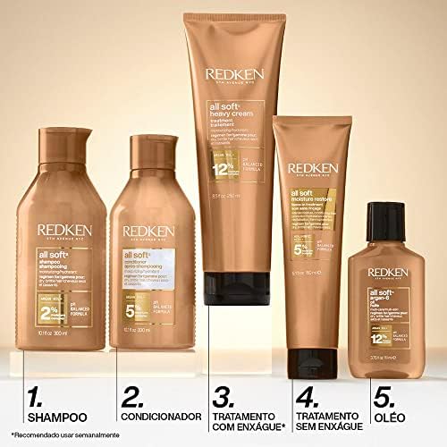 Redken Leave-in All Soft Moisture Restore |Para cabelos secos e quebradiços | Proteção contra umidade, calor e frizz | Proporciona cabelos mais macios e lisos | 150ml