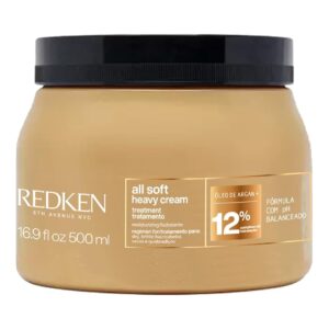 Redken Máscara de Tratamento All Soft |Tratamento Anti-frizz Para Cabelos Secos e Opacos | Promove Hidratação Profunda | Repara e fortalece | Com Óleo de Argan | 500ml