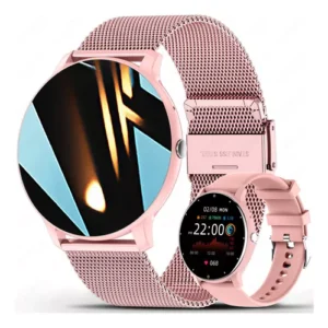 Relógio Inteligente Mulher Smartwatch Esportivo Redondo Rosa