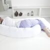 Travesseiro de Corpo Minhocão para Gestante - 21x150 cm - Fibrasca, Branco