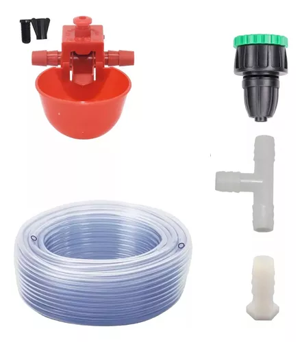 10 Bebedouros Automático Aves + Mangueira E Adaptador 1/2