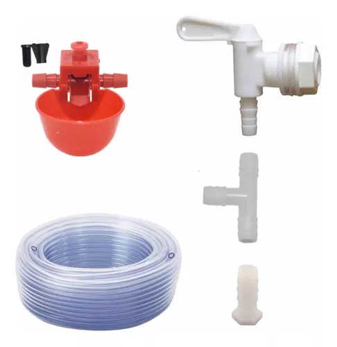 10 Bebedouros Copo Automático Aves Galinhas + Kit Instalação