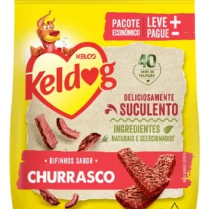 Bifinho para Cães Adultos Churrasco Keldog Criadores Sachê 500g
