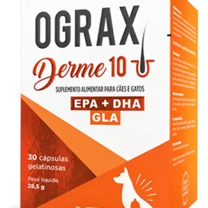 Suplemento Cães Gatos Para Pele Pelo Derme Ograx Derme 10