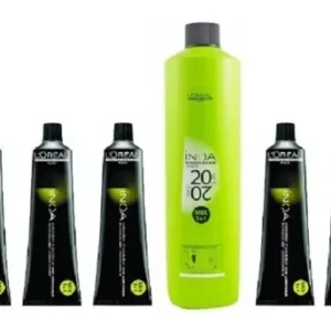 Kit Loreal Inoa Oxidante 20vol 1 Litro + 5 Colorações 60g
