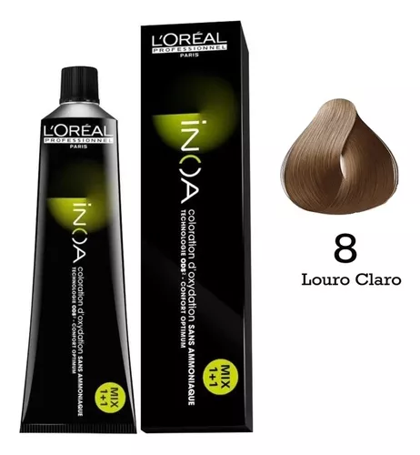 Tintura L'Oréal Professionnel Inoa tom 8 loiro claro para cabelo