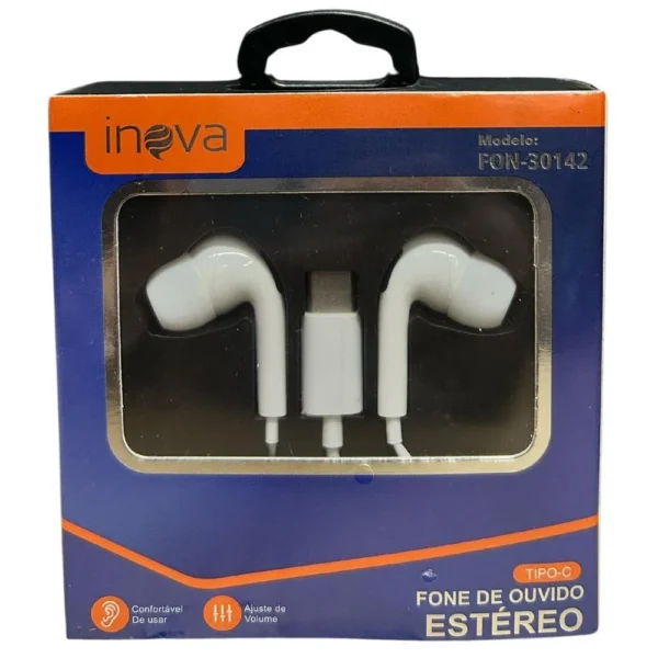 FONE OUV C/MICROF TIPO C INOVA - produto entregue pela Sintec.info